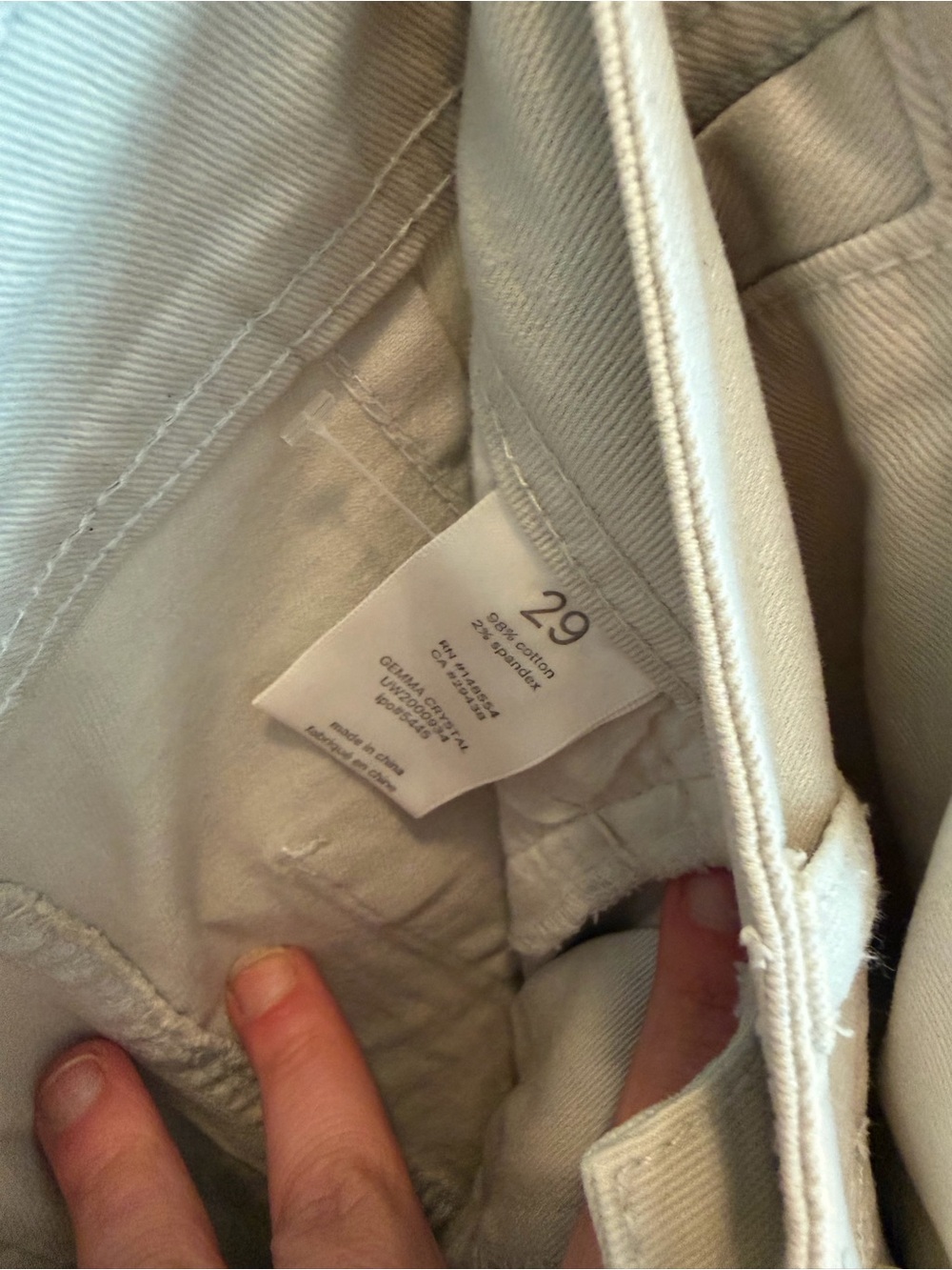 Unpublished Gemma high rise crop in crystal size 29 - Picture 4 of 5